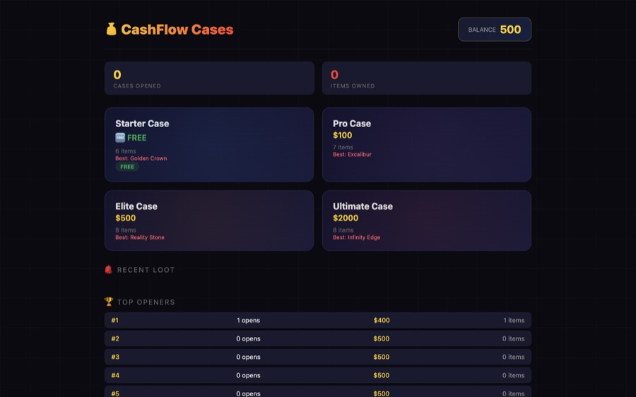 CashFlow Cases screenshot